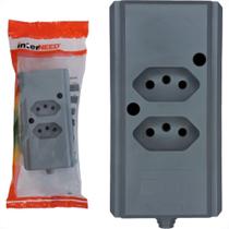 Tomada Barra Interneed 2P+T. Cinza 20A. Dupla
