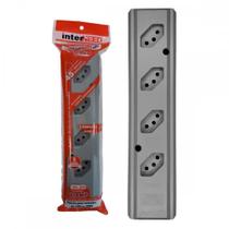 Tomada Barra Interneed 2P+T. Cinza 20A. Quadrupla - Pro45 Tomada Barra Interneed 2P+T. Cinza 20A. Quadrupla - Pro45