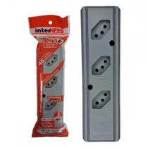 Tomada Barra Interneed 2P+T. Cinza 20A. Tripla - Pro45 Tomada Barra Interneed 2P+T. Cinza 20A. Tripla - Pro45