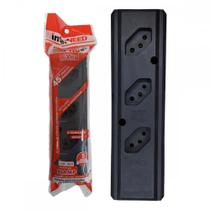 Tomada Barra Interneed 2P+T. Preta 20A. Tripla - Pro45 Tomada Barra Interneed 2P+T. Preta 20A. Tripla - Pro45