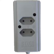 Tomada Barra Interneed Dupla 10A 2 Polos Cinza 69362 Tomada Barra Interneed Dupla 10A 2 Polos Cinza 69362