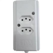 Tomada Barra Interneed Dupla 10A 2 Polos +Terra Branca 68884 Tomada Barra Interneed Dupla 10A 2 Polos +Terra Branca 68884