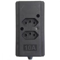 Tomada Barra Interneed (E) Dupla 10A 2 Polos +Terra Preta 68853 Tomada Barra Interneed (E) Dupla 10A 2 Polos +Terra Preta 68853