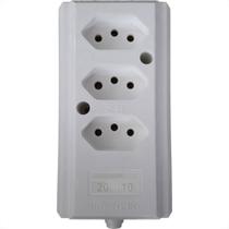 Tomada Barra Interneed (J) Tripla 10/20A 2 Polos +Terra Branca 66477 Tomada Barra Interneed (J) Tripla 10/20A 2 Polos +Terra Branca 66477