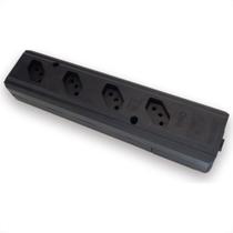 Tomada Barra Interneed Pro45Ã'Â Quadrupla 10/20A 2 Polos +Terra Preta 074212