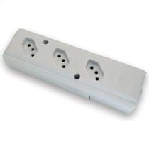 Tomada Barra Interneed Pro45Â Tripla 10/20A 2 Polos +Terra Branca 074168