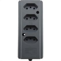 Tomada Barra Interneed Quadrupla 10/20A 2 Polos +Terra Cinza 66590