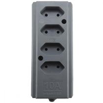 Tomada Barra Interneed Quadrupla 10A 2 Polos Cinza 69188 Tomada Barra Interneed Quadrupla 10A 2 Polos Cinza 69188