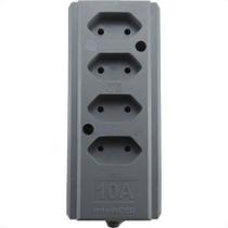 Tomada Barra Interneed Quadrupla 10A 2 Polos Cinza 69188 Tomada Barra Interneed Quadrupla 10A 2 Polos Cinza 69188