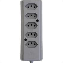 Tomada Barra Interneed Quintupla 10/20A 2 Polos +Terra Cinza 66682 Tomada Barra Interneed Quintupla 10/20A 2 Polos +Terra Cinza 66682