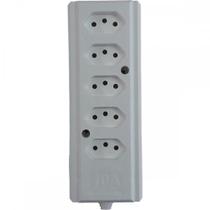 Tomada Barra Interneed Quintupla 10A 2 Polos +Terra Branca 66385 Tomada Barra Interneed Quintupla 10A 2 Polos +Terra Branca 66385