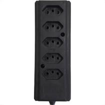 Tomada Barra Interneed Quintupla 10A 2 Polos +Terra Preta 66354 Tomada Barra Interneed Quintupla 10A 2 Polos +Terra Preta 66354