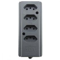 Tomada Barra Interneed Tam.G Quadrupla 10A 2 Polos +Terra Cinza 66323