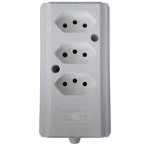 Tomada Barra Interneed Tripla 10/20A 2 Polos +Terra Branca 66477