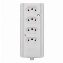 Tomada Barra Quadrupla 20A 2 P+T Branca Interneed