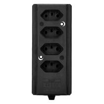 Tomada Barra Quadrupla 20A 2 P+T Preta Interneed Tomada Barra Quadrupla 20A 2 P+T Preta Interneed