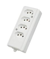 Tomada Barra Quadrupla 2p+t 20a Branco - Interneed Tomada Barra Quadrupla 2p+t 20a Branco - Interneed