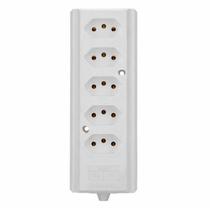 Tomada Barra Quíntupla 20A 2 P+T Branca Interneed Tomada Barra Quíntupla 20A 2 P+T Branca Interneed