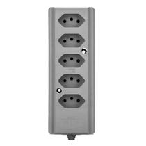 Tomada Barra Quíntupla 20A 2 P+T Cinza Interneed