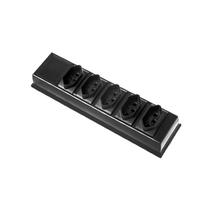 Tomada barra quintupla preta exatr