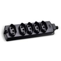 Tomada Barra Régua 5 Tomadas Preta 2P+T 20A TMU5-320 MG Tomada Barra Régua 5 Tomadas Preta 2P+T 20A TMU5-320 MG