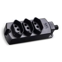 Tomada Barra Régua Tripla Preta 2P+T 20A TMU3-320 MarGirius