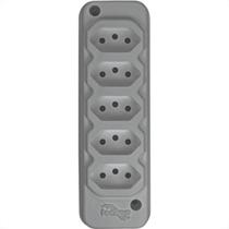 Tomada Barra Techna D Quint 2P+T 10A Cinza