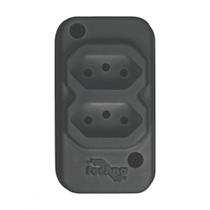 Tomada Barra Techna Dupla 2P+T 10A Preto