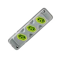 Tomada Barra Tripla 10A/20A Régua Para Extensão 2P+T Cinza Tomada Barra Tripla 10A/20A Régua Para Extensão 2P+T Cinza