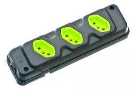 Tomada Barra Tripla 3 Tomadas 20 Ampares Robust Bivol Fiolux Tomada Barra Tripla 3 Tomadas 20 Ampares Robust Bivol Fiolux