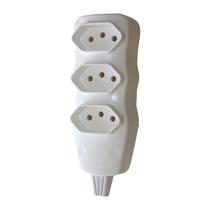 Tomada Barra Tripla New 2P+T Branca 10A