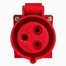 Tomada Blindada Sobrepor 2P+T 32A 380V 9H Vermelho Jng Tomada Blindada Sobrepor 2P+T 32A 380V 9H Vermelho Jng