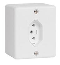 Tomada Box Fixa 2P+1T 20A 250V Branca Ilumi 63141