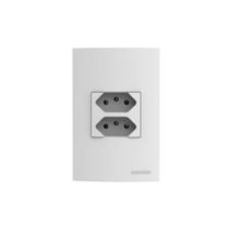 Tomada Branca 10a Duplex 2 Polos 250v 4x2 Brava Soprano Tomada Branca 10a Duplex 2 Polos 250v 4x2 Brava Soprano