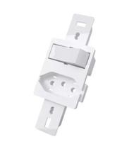 Tomada Branca 20A + 1 Interruptor 1 Tecla Simples 10825-1 BLux Tomada Branca 20A + 1 Interruptor 1 Tecla Simples 10825-1 BLux