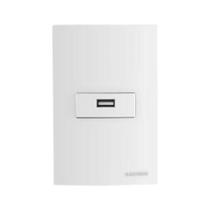 Tomada Branca Usb 2,1a Bivolt 4x2 Linha Brava Soprano