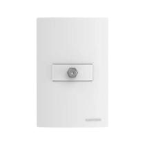Tomada Branco Cabo Coaxial 1 Terminal 4x2 Linha Brava Soprano