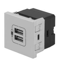 Tomada c/2 usb 2 mod. 2400ma branco 615089bc pial plus + Tomada c/2 usb 2 mod. 2400ma branco 615089bc pial plus +