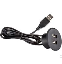 Tomada C/ 2 Usb Renna Embutir Mesa/sofá Pop Preta Red. 2,1 A Tomada C/ 2 Usb Renna Embutir Mesa/sofá Pop Preta Red. 2,1 A