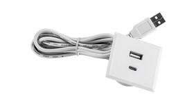 Tomada C/ 2 Usb Renna Embutir Mesa/sofá Pop Quadrado 2,1 A