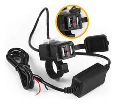 Tomada Carregador Moto - Barco - Carro 12v Para 5v, Dual Usb
