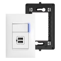 Tomada Carregador Parede Usb Pialplus+ Interruptor Three Way