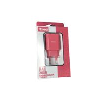 Tomada carregador turbo 5.8a 2usb rosa - GOHIT