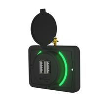 Tomada Carregador Usb 12v/24v Veicular 2 Saídas 1.0a, 2.1A E 3.1a Led Verde 6822