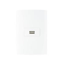 Tomada Carregador Usb-A Margirius Sleek 1A 5W Placa 4X2 Tomada Carregador Usb-A Margirius Sleek 1A 5W Placa 4X2