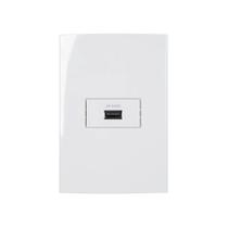 Tomada Carregador USB-A MarGirius Sleek 2A 10W com Placa 4x2 Branca Tomada Carregador USB-A MarGirius Sleek 2A 10W com Placa 4x2 Branca