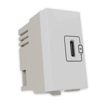 Tomada Carregador USB-C 2A Bivolt Branco Infiniti MarGirius Tomada Carregador USB-C 2A Bivolt Branco Infiniti MarGirius