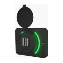 Tomada Carregador USB duplo 12V Adaptador de alimentação do carregador de carro 3.1A 5V