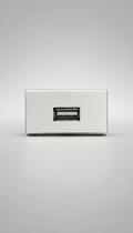 Tomada Carregador USB Modular Bivolt 1A Branco Tomada Carregador USB Modular Bivolt 1A Branco