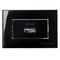 Tomada Carregador Usb P/Moveis 2a Ebony Biv Sleek Margirius Tomada Carregador Usb P/Moveis 2a Ebony Biv Sleek Margirius